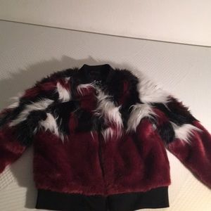 Mixed fur bomber